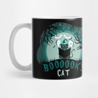 cat and Ghost Book Reading Halloween funny gifts Mug